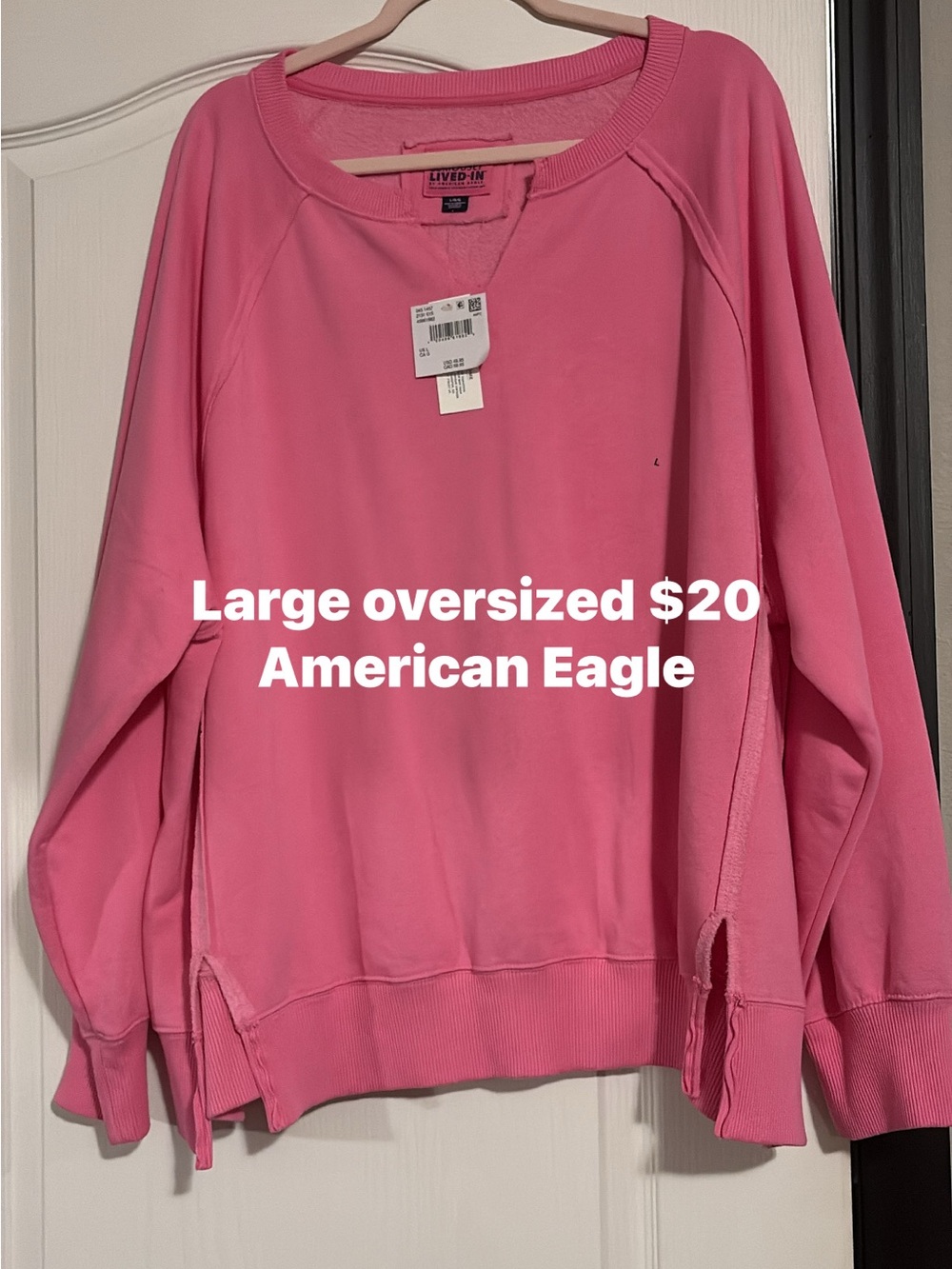 American Eagle Outfitters Pink Crewneck Sweater